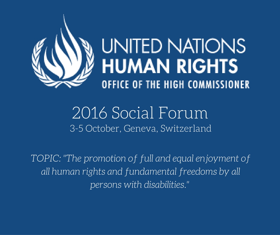 2016 Social Forum 3-5 October, Human Rights